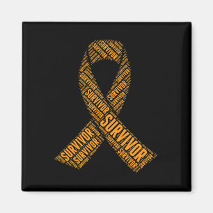 Aimant Leucémie Cancer du Sang Survivant Word Art