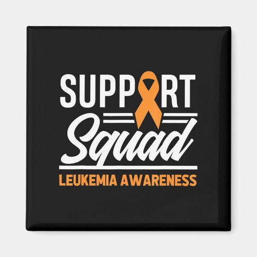 Aimant Leucémie Guerrier de soutien Escadron Leucémie Can (Devant)