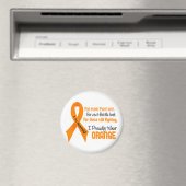 Aimant Leucémie Je Porte Fièrement Orange (In Situ (Lave-vaisselle))