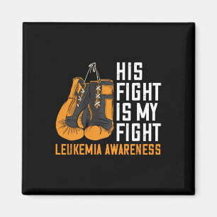 Aimant Leucémie Mon combat Boxe Orange Ribbon Leucémie Aw