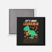 Aimant Leukemia Dinosaur Orange Ribbon Hématologue Repti (Recto/Verso)