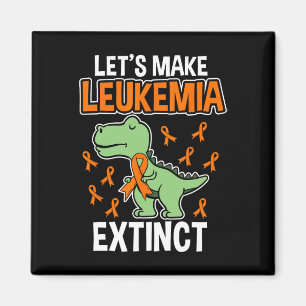 Aimant Leukemia Dinosaur Orange Ribbon Hématologue Repti