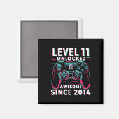 Aimant Level 11 Unlocked Video Game 11th Birthday Gamer B (Recto/Verso)