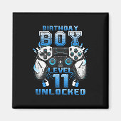 Aimant Level 11 Unlocked Video Gamer 11th Birthday Boys (Devant)