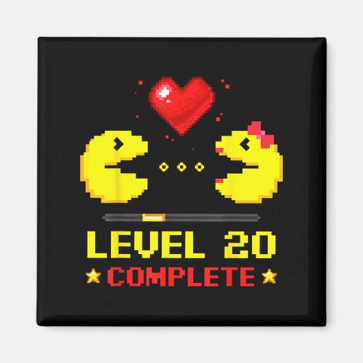 Aimant Level 20 Complete Gamers 20th Wedding Anniversary (Devant)