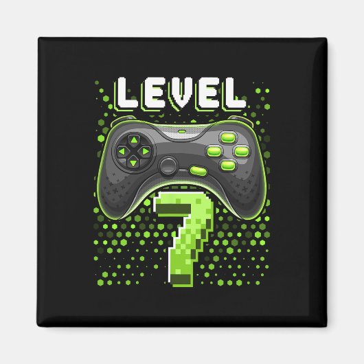 Aimant Level 7 Video Game Controller 7th Birthday Gamer G (Devant)