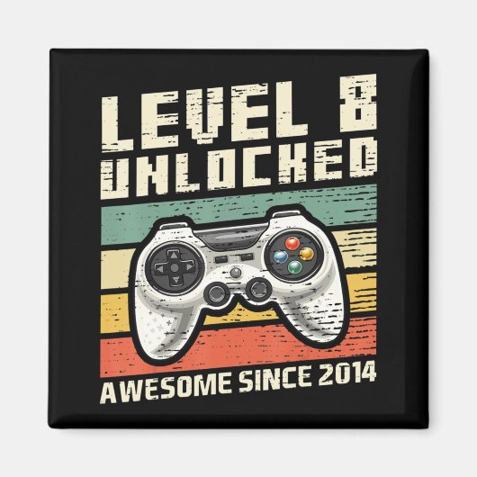 Aimant Level 8 Awesome 2014 Video Game 8th Birth (Devant)