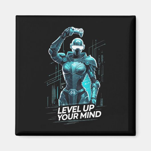 Aimant Level Up Your Mind Ai Gamer  (Devant)