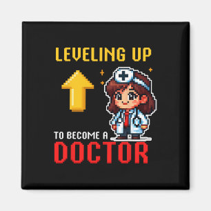 Aimant Levelup Doctor Ck To School Funny Gamer Girls