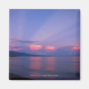Aimant Lever de soleil au-dessus de mer
