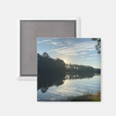 Aimant Lever de soleil au-dessus d'un lac Georgia (Recto/Verso)