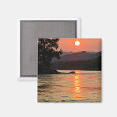 Aimant Lever de soleil étonnant sur la rivière Katun Phot (Recto/Verso)