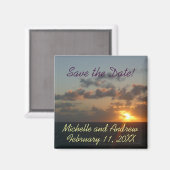 Aimant Lever de soleil sur San Juan Enregistrer la date (Recto/Verso)