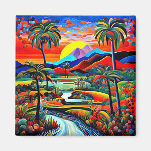 Aimant Lever de soleil tropical