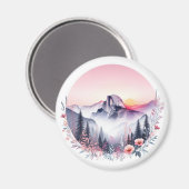 Aimant Lever Du Soleil Sur La Moitié Du Dôme (Recto/Verso)