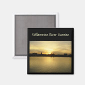 Aimant Lever Sunrise de la rivière Willametter (Recto/Verso)