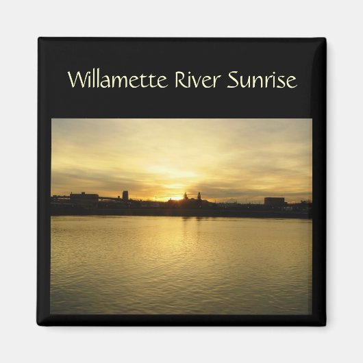 Aimant Lever Sunrise de la rivière Willametter (Devant)