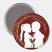 Aimant Levez un toast à l'élégance du couple heureux (Recto/Verso)