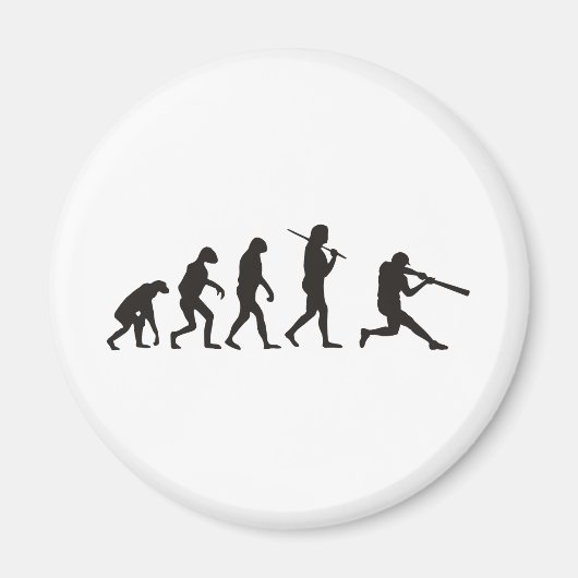 Aimant L'Évolution Du Batteur De Baseball (Devant)