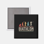Aimant L'Évolution Du Biathlon Cible Tir Xc Skiin (Recto/Verso)