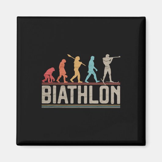 Aimant L'Évolution Du Biathlon Cible Tir Xc Skiin (Devant)