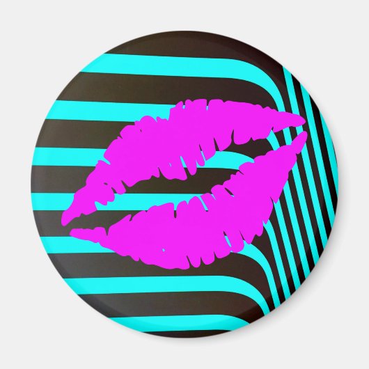 Aimant Lèvres baiser beauté mode glamour girly tendance (Devant)