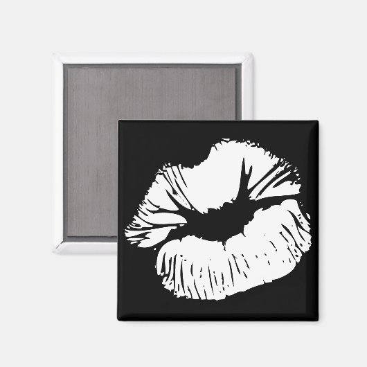 Aimant Lèvres blanches (Recto/Verso)