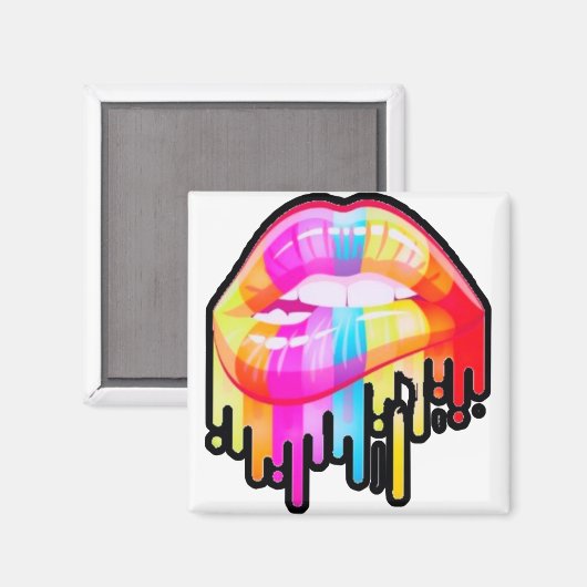Aimant Lèvres colorées (Recto/Verso)