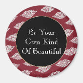 Aimant Lèvres Diamond Blanc Rouge (Devant)