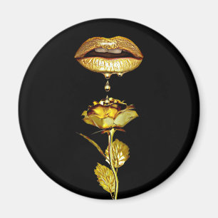 Aimant Lèvres d'or à couler de l'or liquide