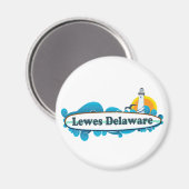 Aimant Lewes Beach "Surf" Design. (Recto/Verso)