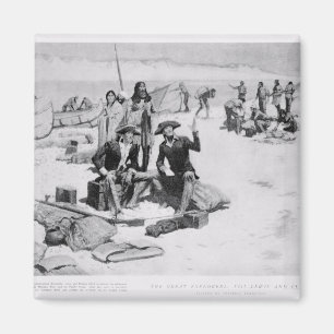 Aimant Lewis et Clark à la bouche de la Colombie