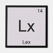 Aimant Lex Nom Chimie Élément Table périodique (Devant)