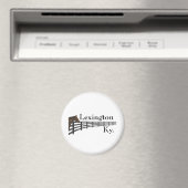 Aimant Lexington Kentucky Horse et clôture (In Situ (Lave-vaisselle))