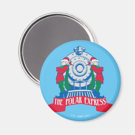 Aimant L'Express polaire | Elfes debout En Train (Recto/Verso)