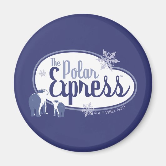 Aimant L'Express polaire | Ours polaires Retro Graphisme (Devant)