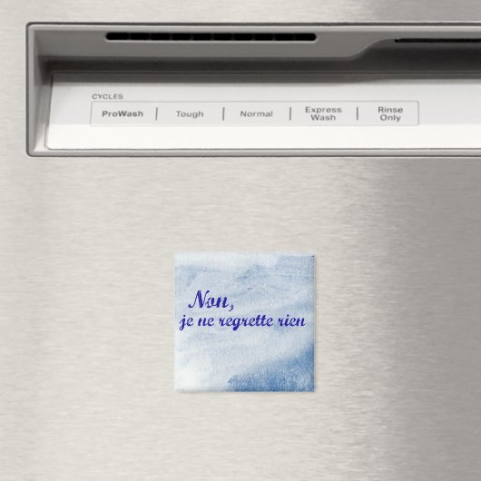 Aimant L'expression française "non je ne regrette rien" (In Situ (Lave-vaisselle))