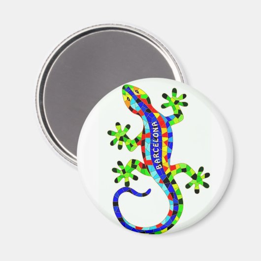 Aimant Lézard de Barcelone (Recto/Verso)