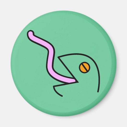 Aimant lézard léché. (Devant)