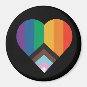 Aimant LGBT+ fierté d'amour. Drapeau arc-en-ciel