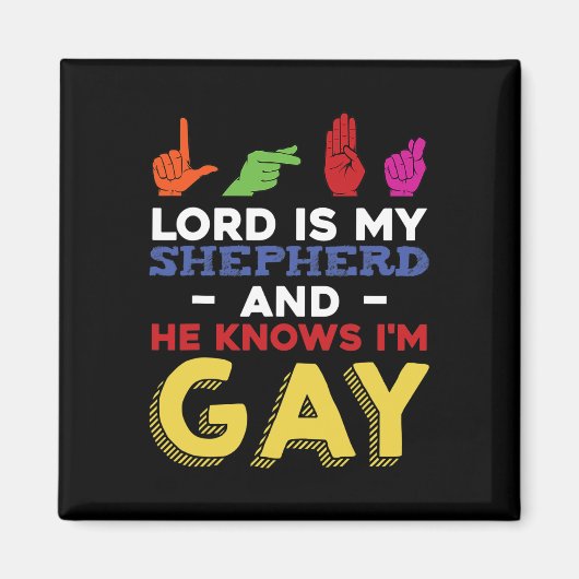 Aimant Lgbt Gay pride Mois Sensibilisation Asl Langue Des (Devant)