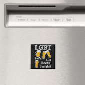 Aimant Lgbt Let's Get Beers Tonight Beer Saying Funny Gra (In Situ (Lave-vaisselle))