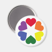 Aimant LGBT pride hearts (Recto/Verso)