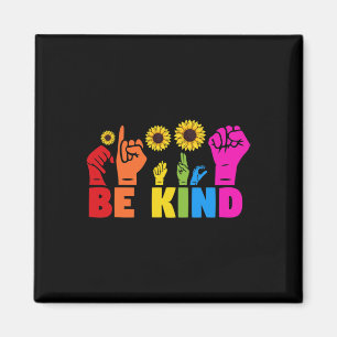 Aimant LGBT Rainbow Pride Mois ASL Be Kand Hand Sign L