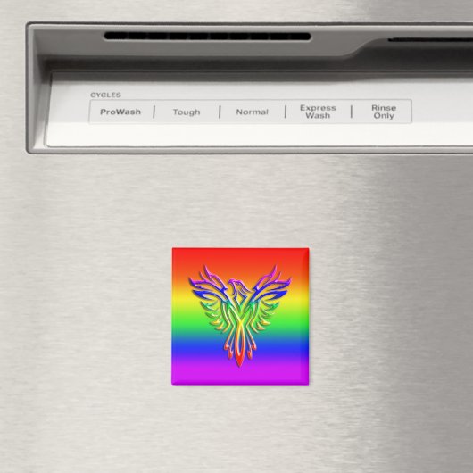 Aimant LGBT Rainbow Pride Phoenix Rising (In Situ (Lave-vaisselle))