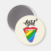 Aimant LGBT Rainbow Tongue (Recto/Verso)