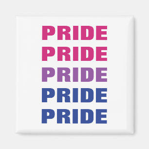 Aimant LGBTQ Bisexual Pride personnalisable Texte répété