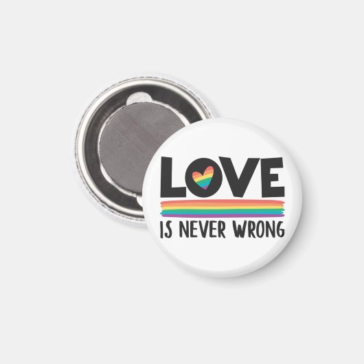 Aimant LGBTQ L'amour n'est jamais mal le mois de la fiert (Recto/Verso)