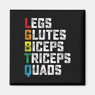 Aimant Lgbtq Legs Glutes Biceps Triceps Quads Funny Gym G