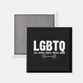 Aimant LGBTQ Legs Glutes Biceps Triceps Quads Gym Lover (Recto/Verso)